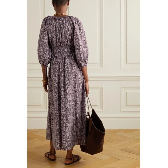 Matteau Shirred Cotton Dress, size "4" aka size large (fits L-XL) - Picture 8 of 9